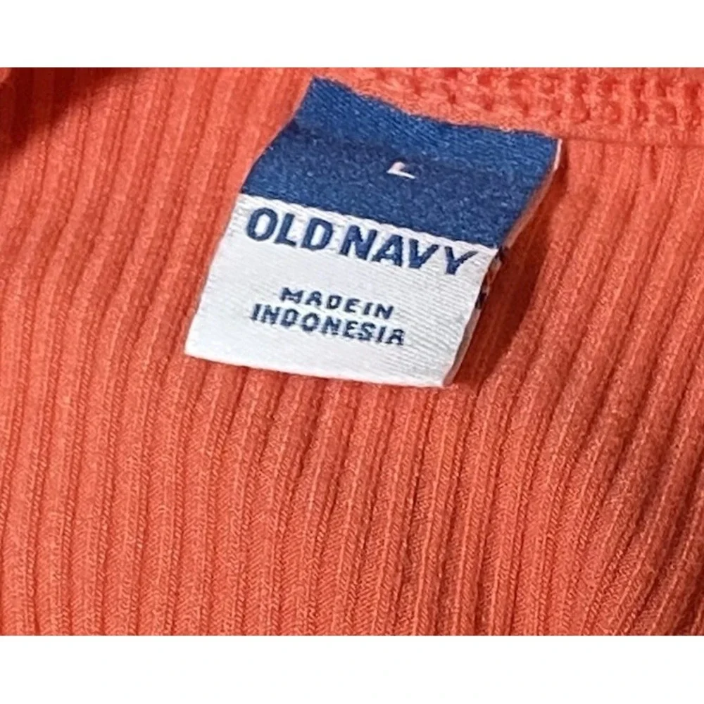 Old Navy Women Dress Ribbed Tank Long Midi Racerback Coral Pink Size Medium‎